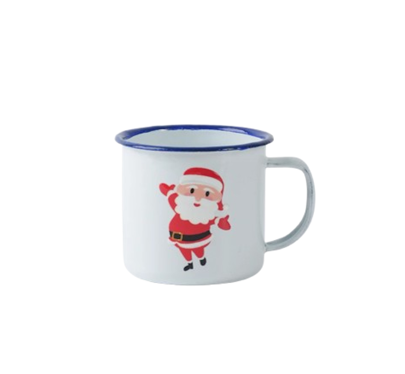 Seruni Living Hampers Mug Enamel Kaleng Motif Natal