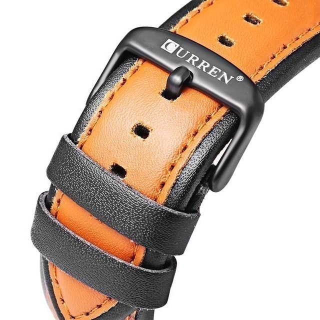 Curren Men's Sports Military Geniune Leather 8250
