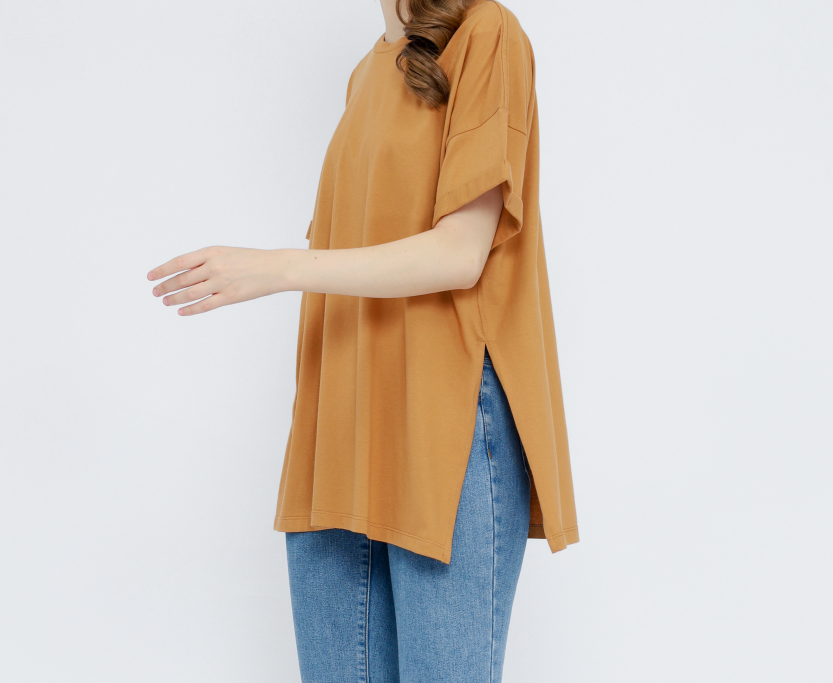 Zalmoreindo Garmen Industri Zalmore Luma Cotton Oversize T-Shirt with Slit Premium Cotton