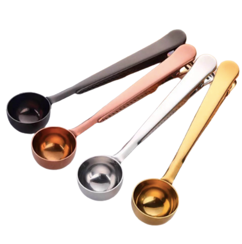 Coffee Spoon Measuring Scoop with Clip 1
