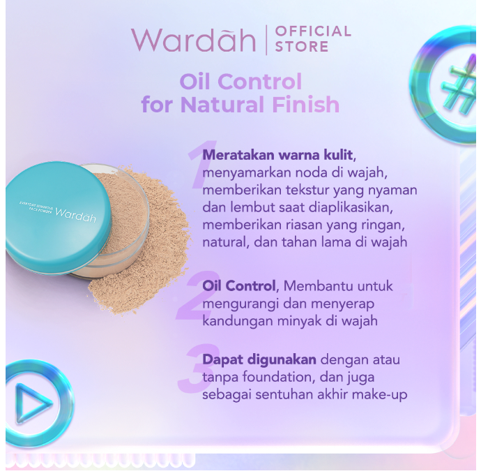 Paragon Technology and Innovation Wardah Everyday Luminous Face Powder  01 Light Beige