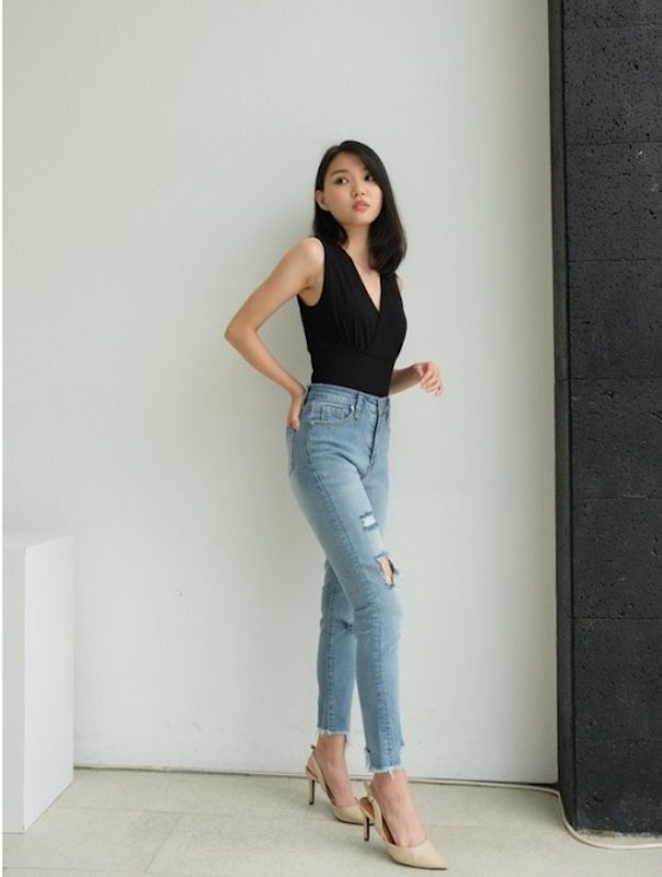 Highwaist Skinny Ripped Jeans Stretch Premium 2