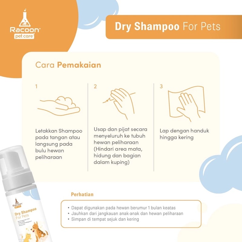Racoon Dry Shampoo For Pets 3