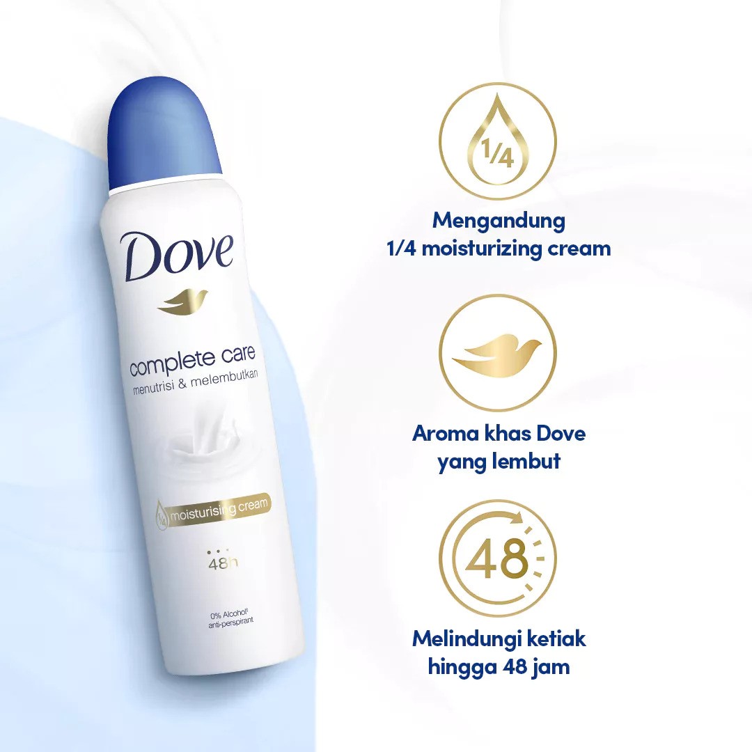Unilever Indonesia Dove Complete Care Anti Perspirant Deodorant Aerosol Spray