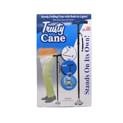 Trusty Cane Sturdy Folding Cane with Built-In Lights