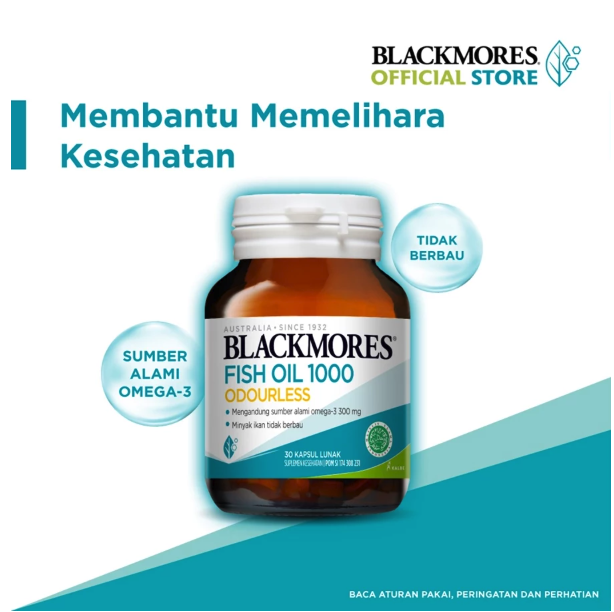 Blackmores Limited BLACKMORES Fish Oil 1000 Odourless 