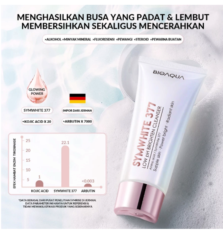 BIOAQUA SymWhite 377 Low PH Brighten Cleanser 4