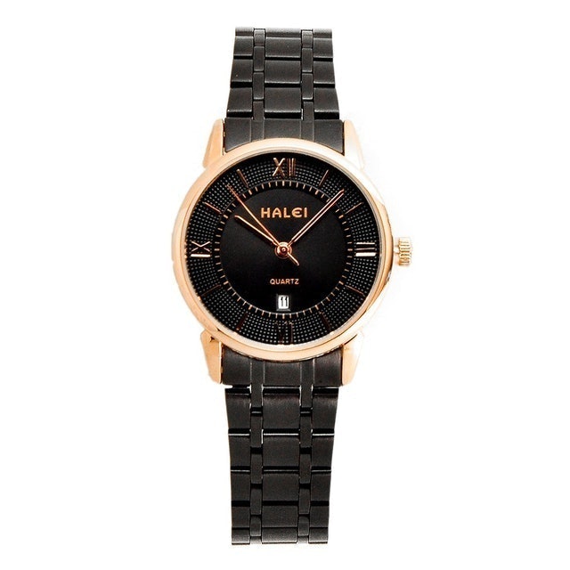 Jam Tangan Wanita Klasik Black Rose Gold ｜ 566