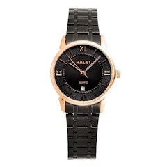 Jam Tangan Wanita Klasik Black Rose Gold