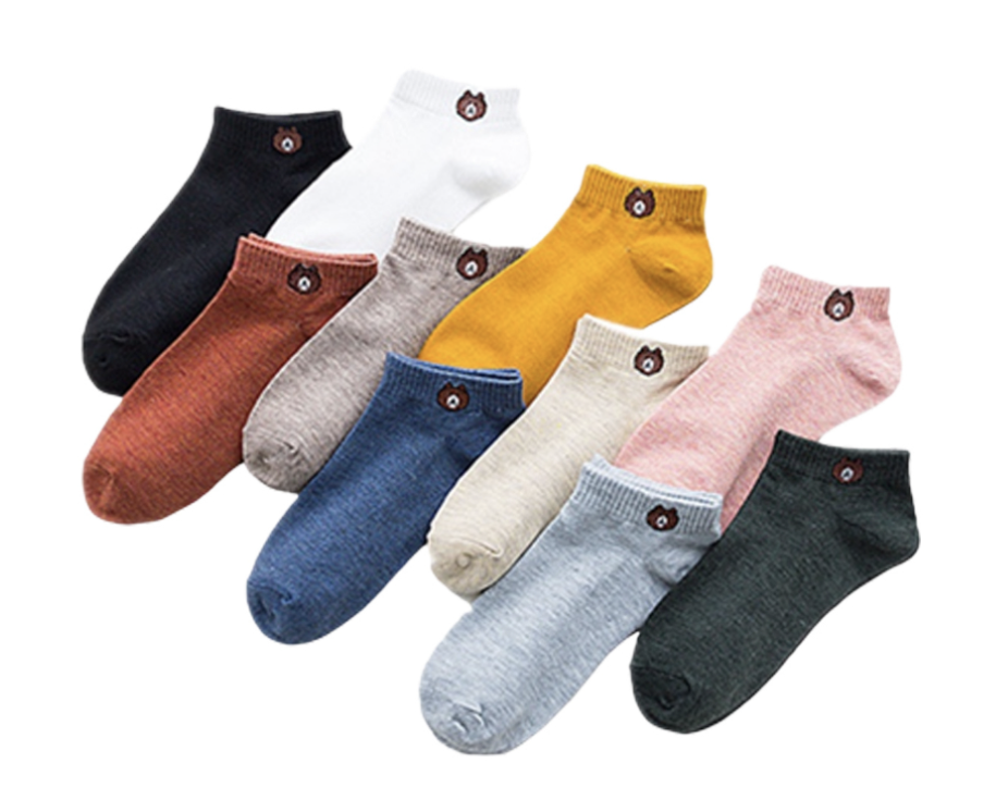 Kaos Kaki Wanita Motif Beruang Korea  ｜ 0022