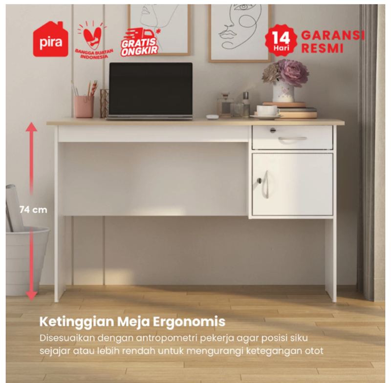 Pira Metropolis Meja Kerja MT 122 N