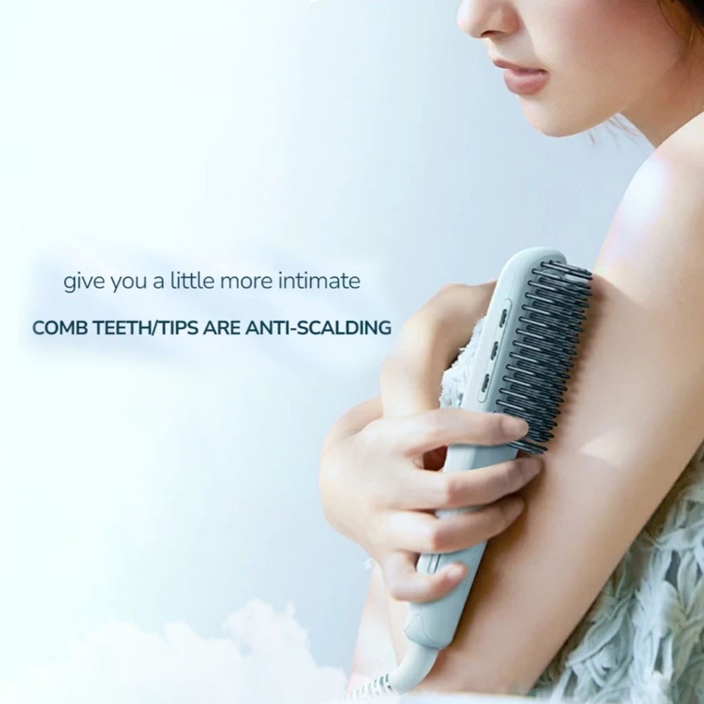  Lena Hair Brush Straightener  LN-F7