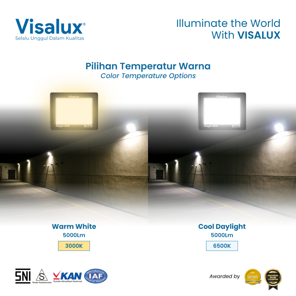 Golden Batam Raya Visalux Royal LED Flood Light Putih RYL-VFL5550