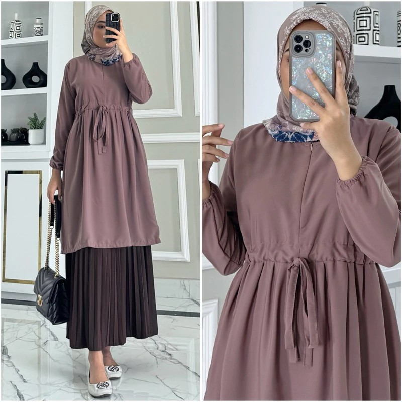  Zalfa Outfit Tunik Basic Polos