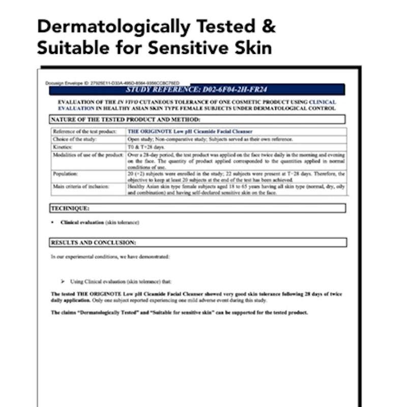 Low pH Cicamide Facial Cleanser 4