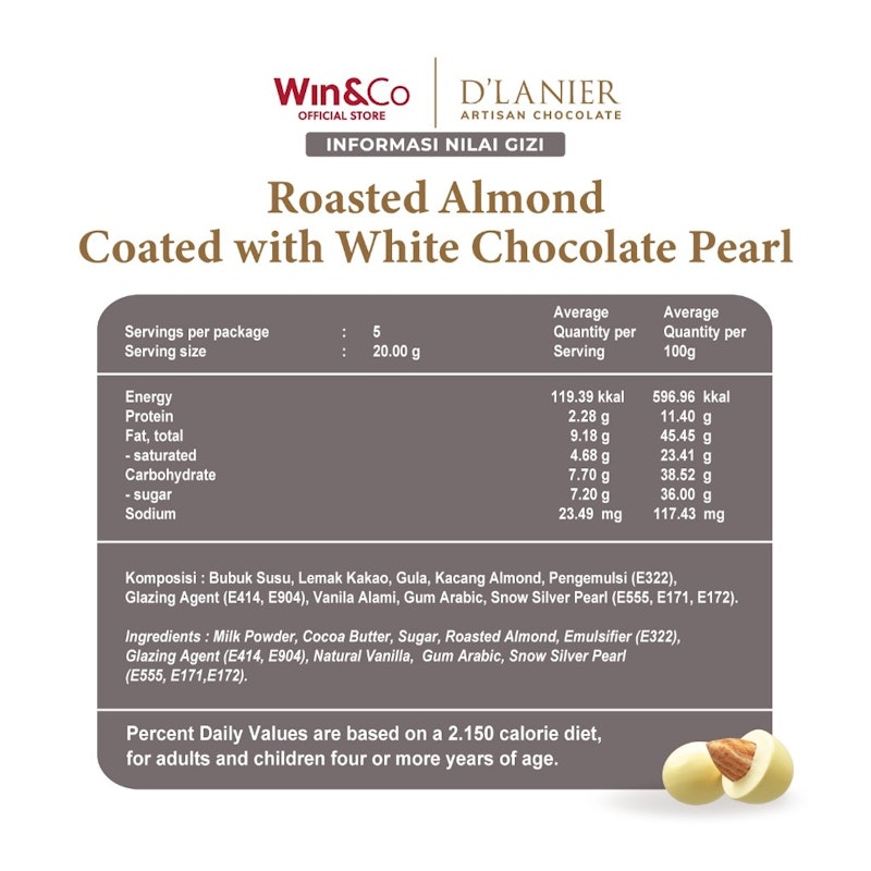 D'Lanier Almond Pearl with White Chocolate 4