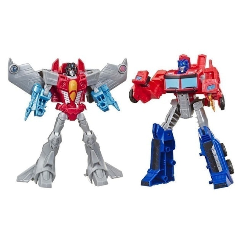 Transformers Cyberverse Warrior Class Optimus Prime & Starscream 1