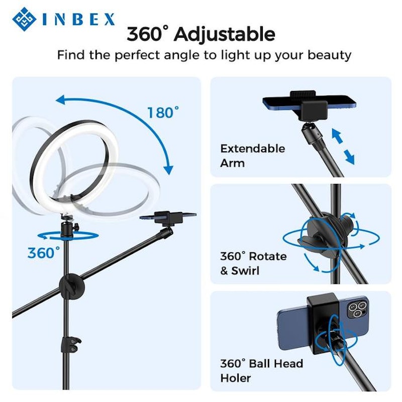 INBEX Ring Light LED 26 cm + Tripod 210 cm 3