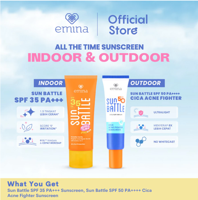 Paragon Technology and Innovation Emina Sunscreen Indoor & Outdoor Acne Fighter