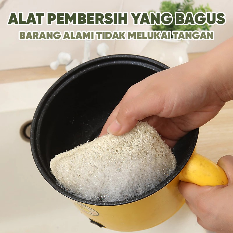  ZOLELE Sabut Cuci Piring Spons Loofah 