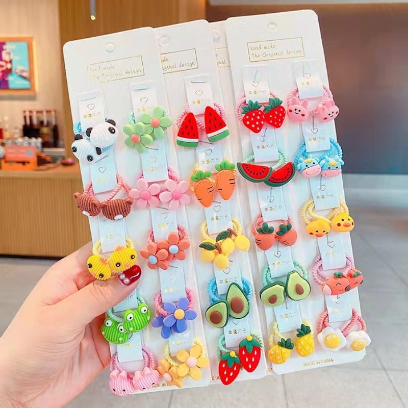 Tritail Set Ikat Rambut Anak Karakter Lucu 4