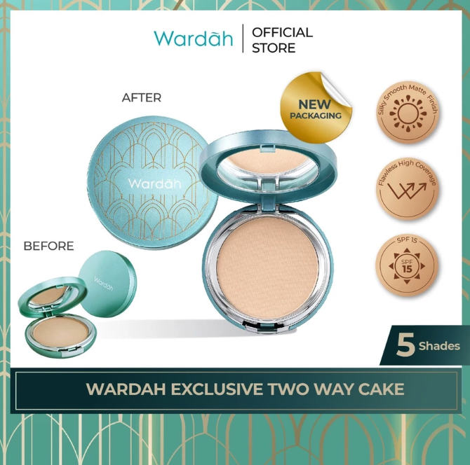 Paragon Technology and Innovation Wardah Exclusive Two Way Cake 01 Sheer Pink 
