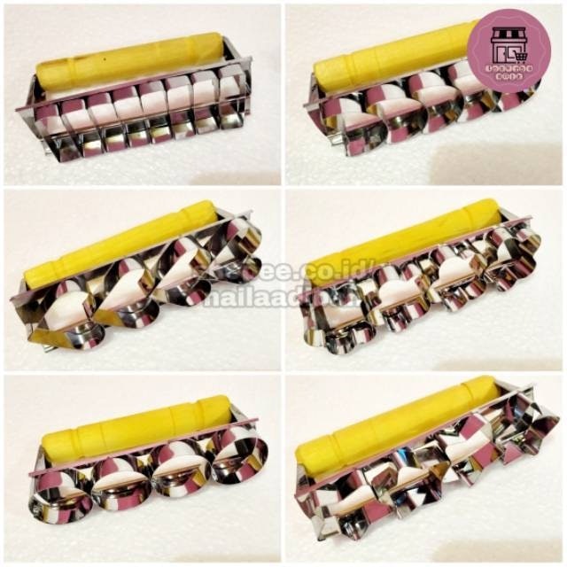  Cutter kue dengan gagang kayu