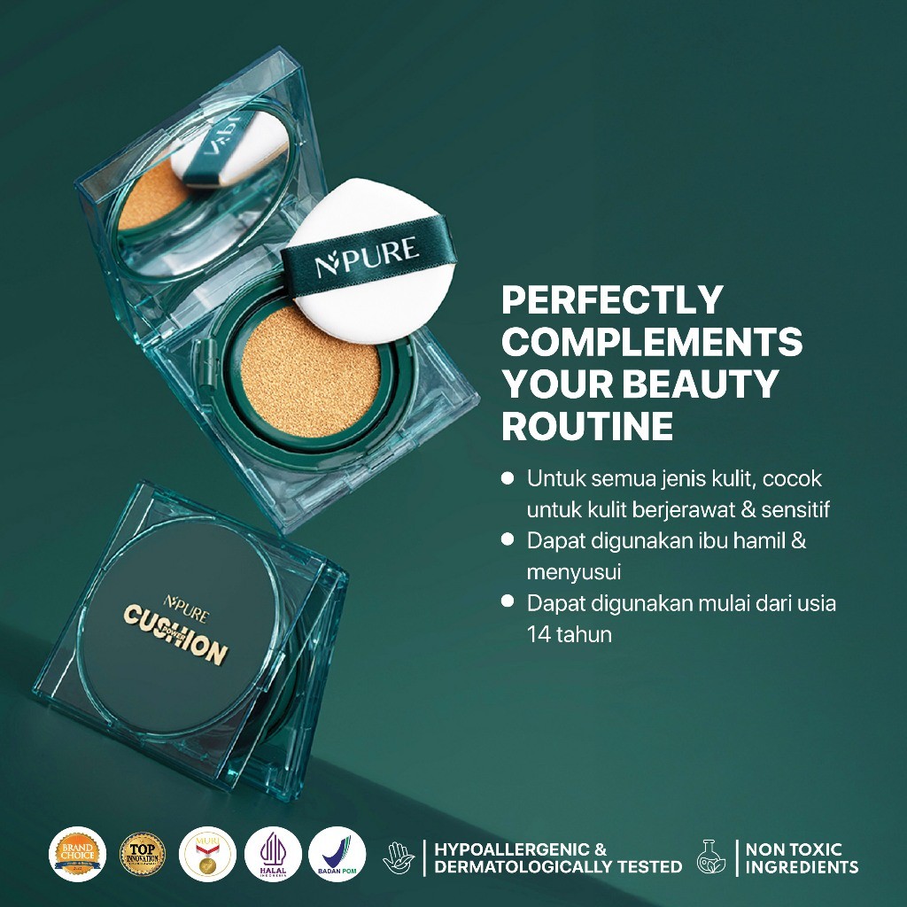Penta Natural Kosmetindo N'PURE Flawless Matte Power Cushion Cookie