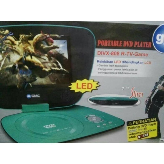 GMC Portable DVD Player  DIVX-808 R-TV-Game