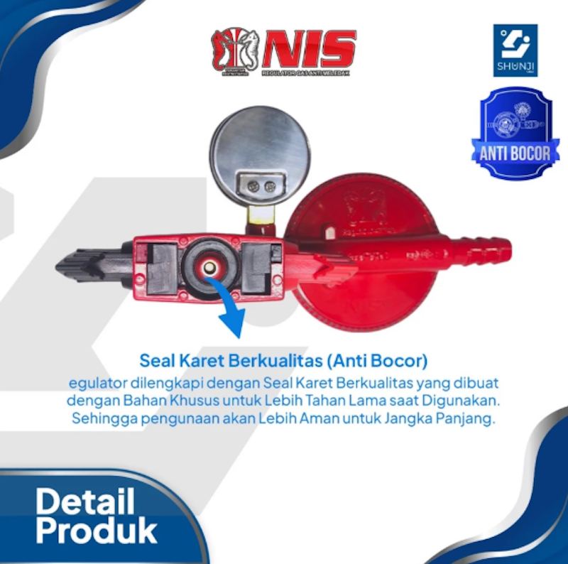 NIS Paket Selang Gas dan Regulator Robot 4