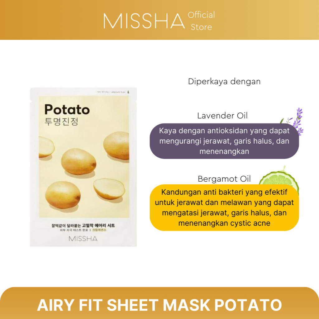 Able C & C MISSHA Airy Fit Sheet Mask Potato Potato