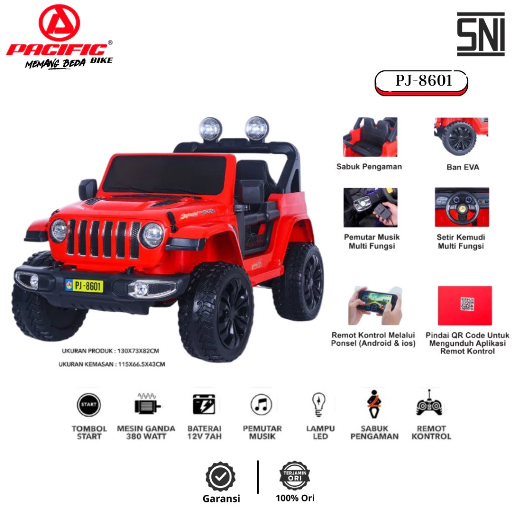 Pacific Junior Rechargeable Car Mainan Mobil Aki 4