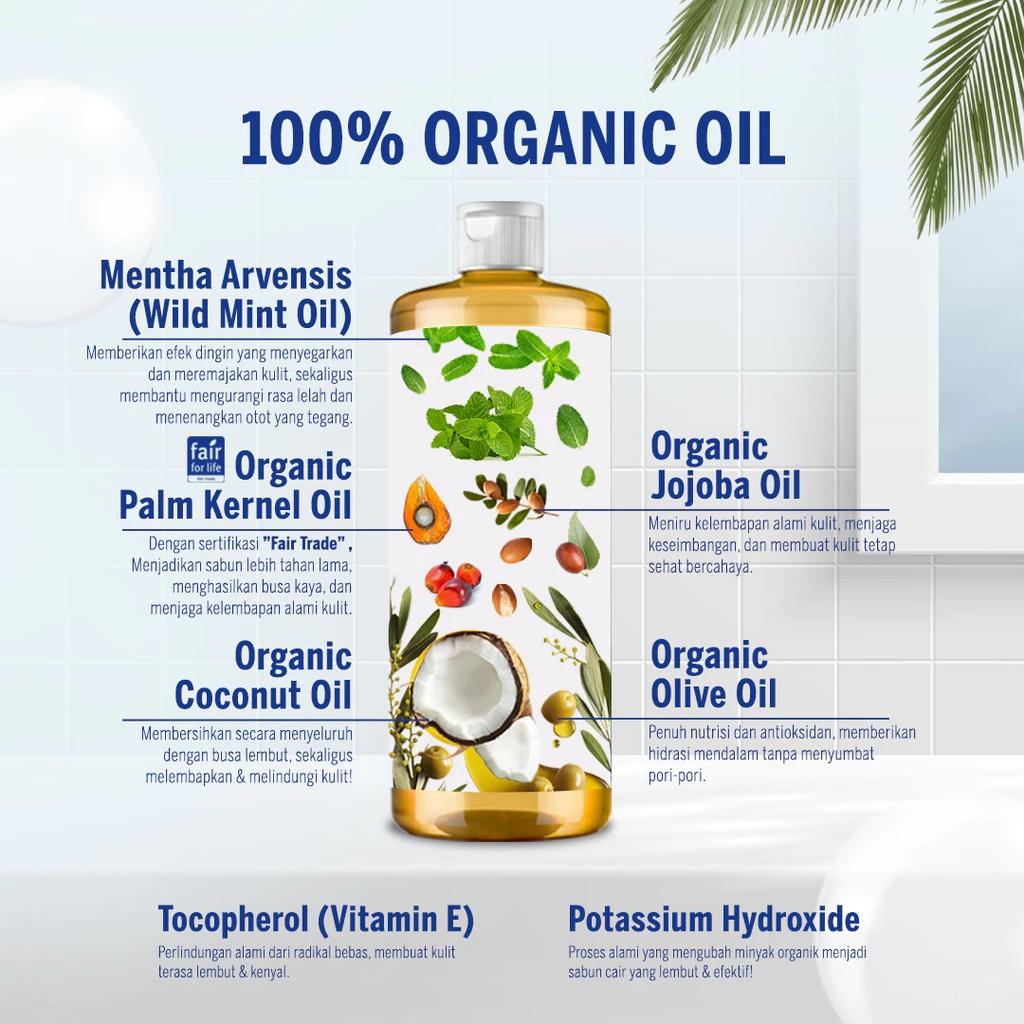 Dr Bronner's Magic Soaps Dr. Bronner's Peppermint Pure-Castile Liquid Soap