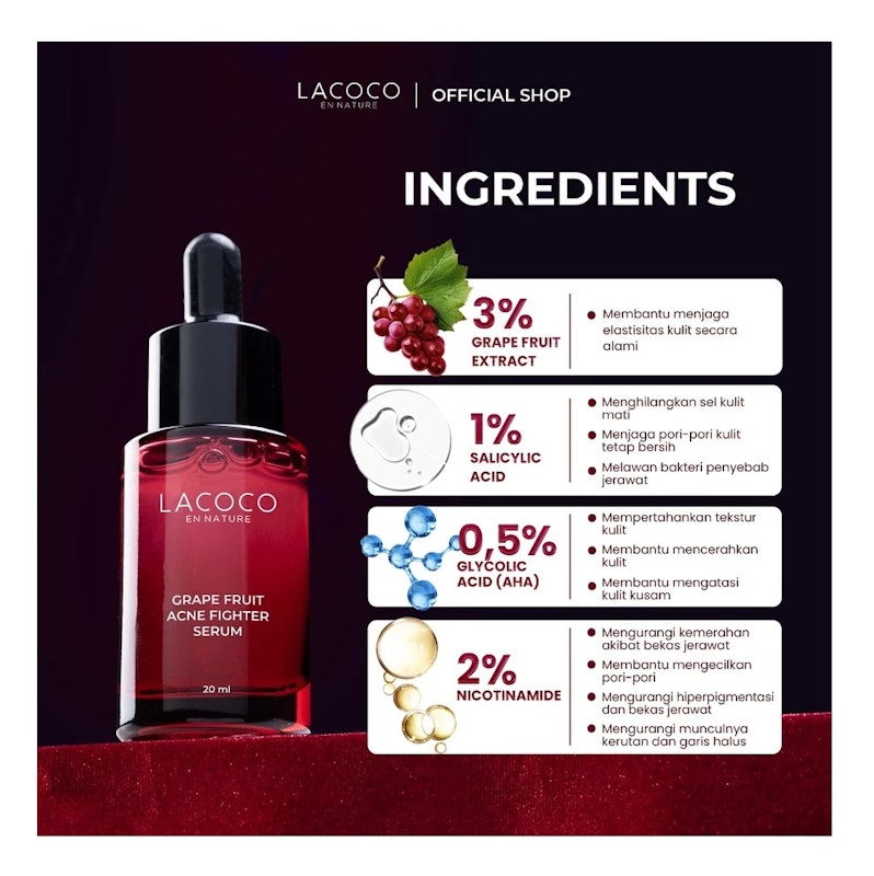Lacoco Grape Fruit Acne Fighter Serum