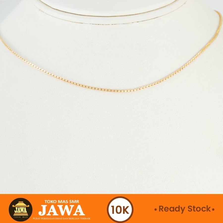 Toko Mas Jawa Kalung Polos Emas Santa Dewasa Kadar 10 Karat