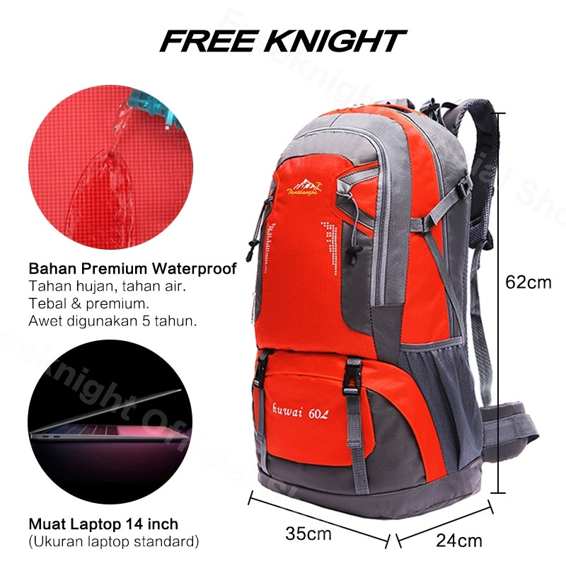 Freeknight Tas Ransel Gunung 60L 5