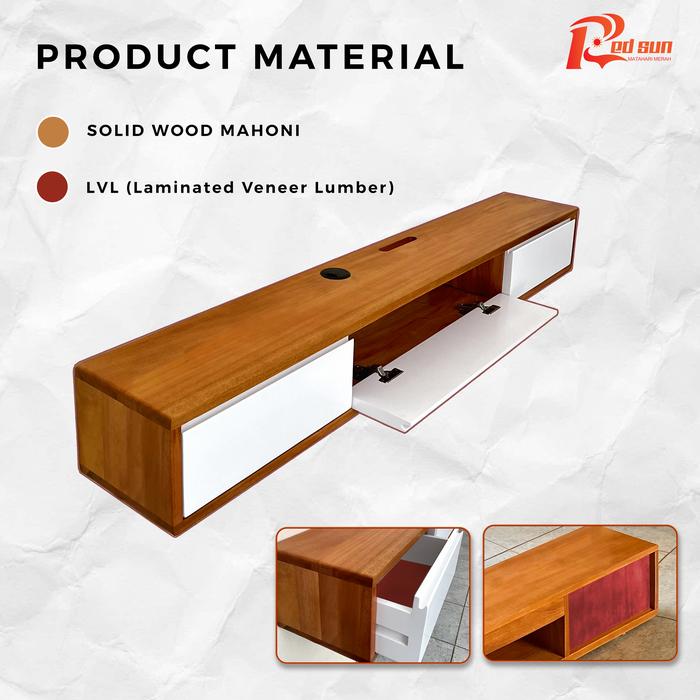 Red Sun Industry Red Sun Meja TV Gantung Minimalis