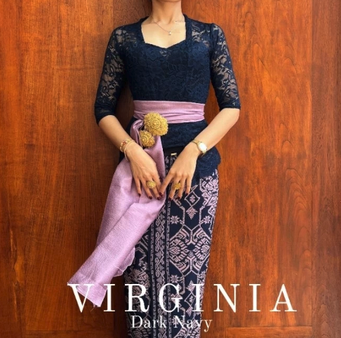  Jasmine Kebaya Bali Setelan Kebaya Kutubaru Brokat Stretch Virginia