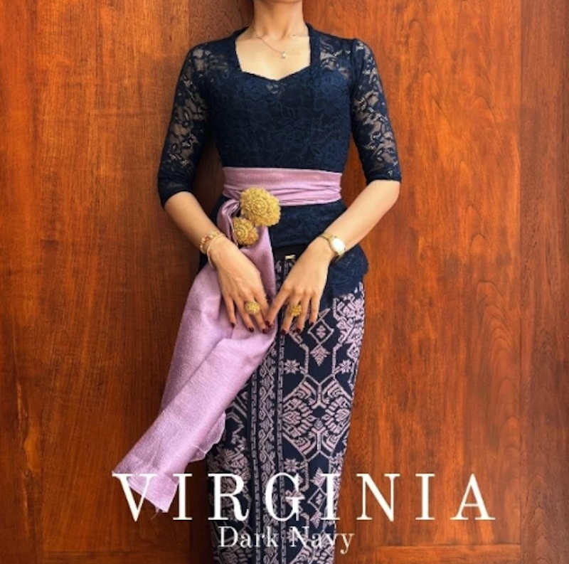 Jasmine Kebaya Bali Setelan Kebaya Kutubaru Brokat Stretch Virginia 4