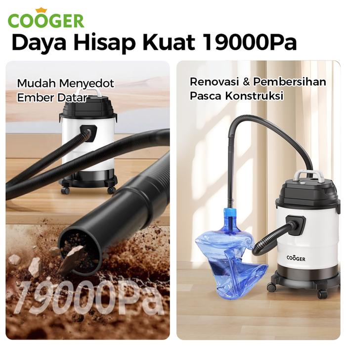 COOGER Vacuum Cleaner Wet And Dry 18L 15IN1 Blower 2