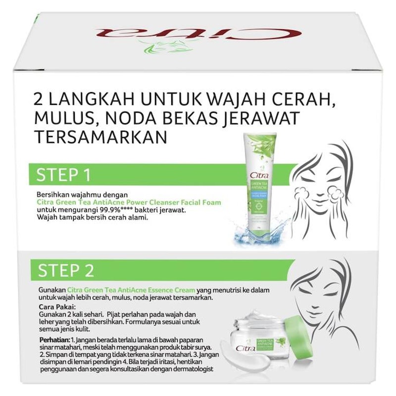 Citra Green Tea Antiacne Essence Cream Facial Moisturizer 4