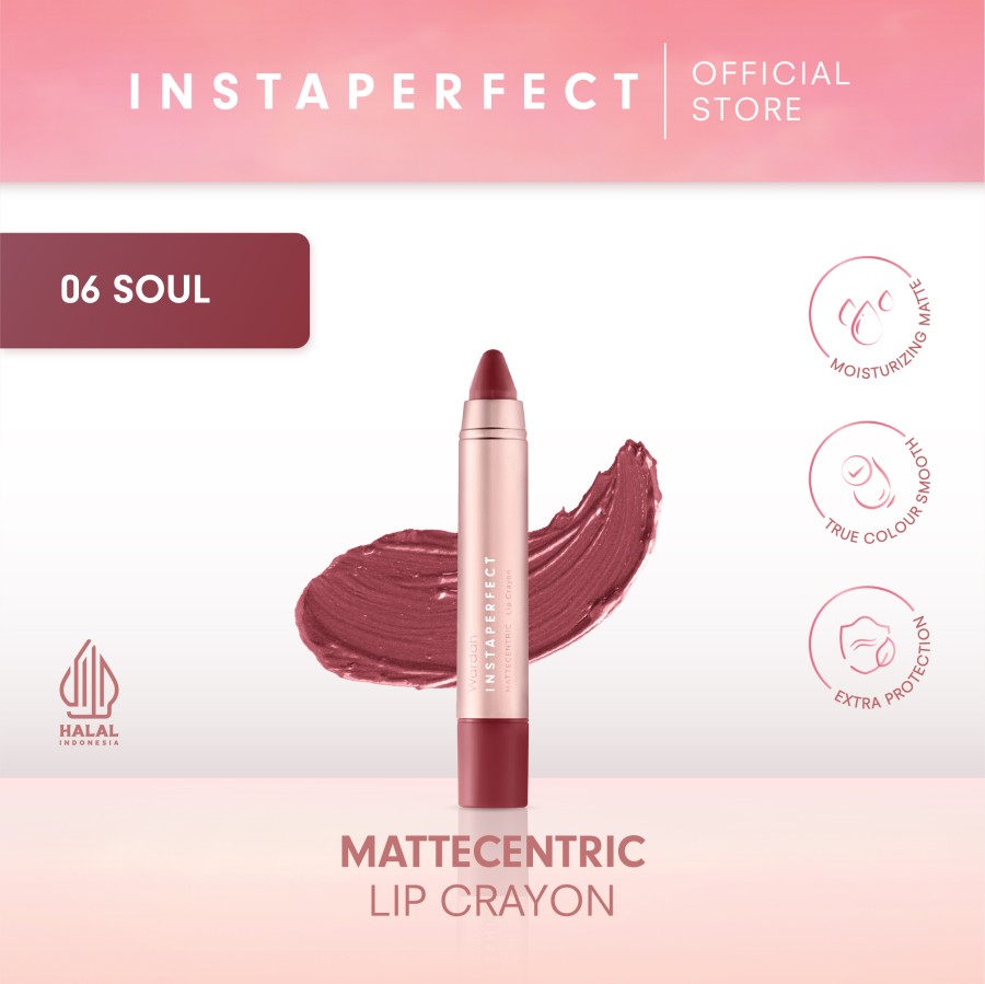 Paragon Technology and Innovation Wardah Instaperfect Mattecentric Lip Crayon - 06 Soul