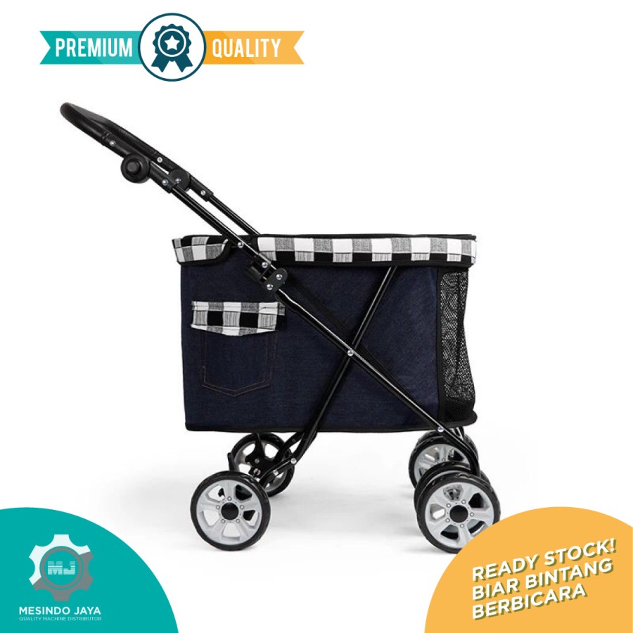  Pet Stroller 4 Wheels Folding