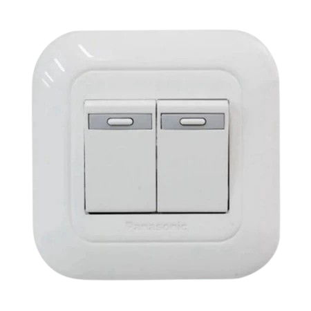 Panasonic Saklar Seri/Double 2 Gang WEJ78029 ｜ WEJ78029 