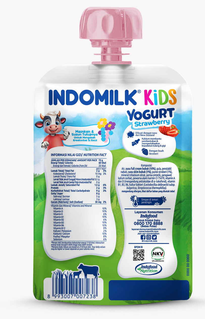 Indolakto Indomilk Yogurt Kids Strawberry 