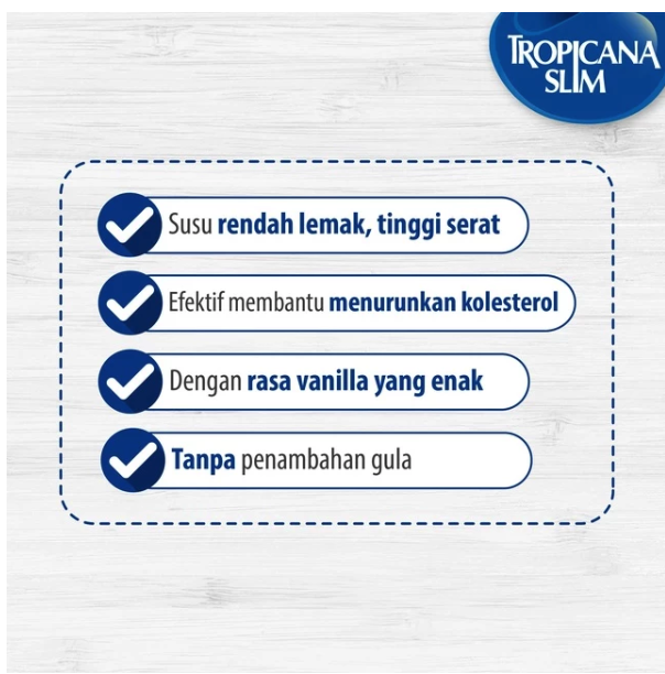 Nutrifood Tropicana Slim Low Fat Milk Vanilla