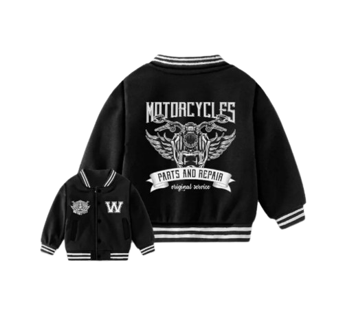 WEEGO Jaket Varsity Anak Tema Motorcycles  ｜ K602