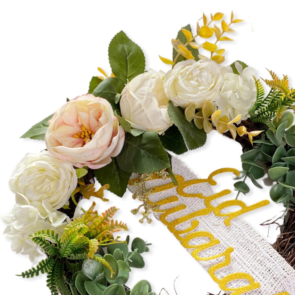 Scoop Wreath Bunga Eid Mubarak Dekorasi Lebaran