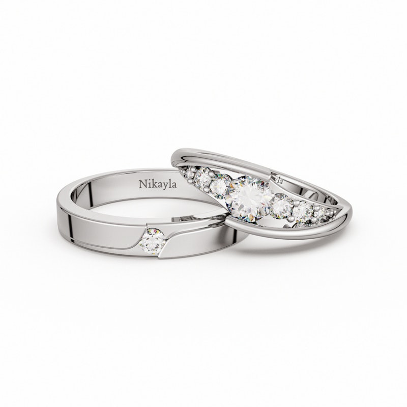Nikayla Jewelry Ring Silver Couple Sweetly Love D 1