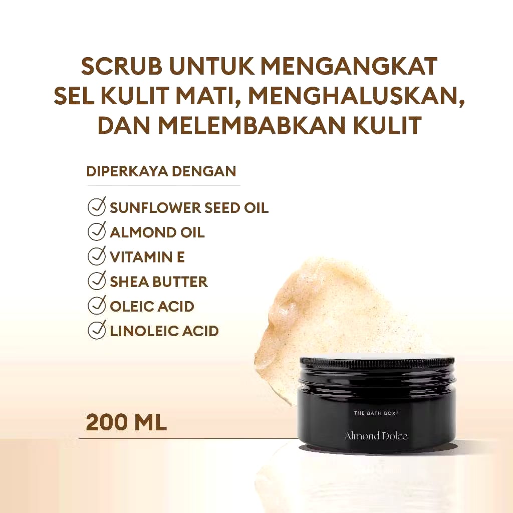 Mitra Kreasi Natural THE BATH BOX® Almond Dolce Body Scrub Paste